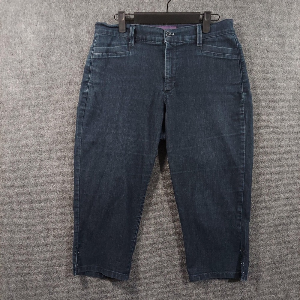 Not‎ Your Daughter's Jeans Cropped Jeans Womens 12P Blue Dark Wash Lift Tuck